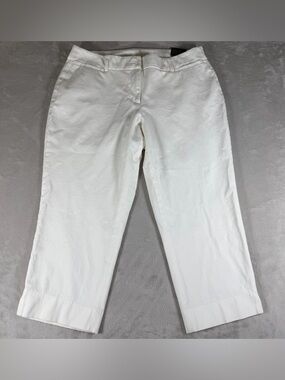 Lane Bryant White Straight-Leg Jeans